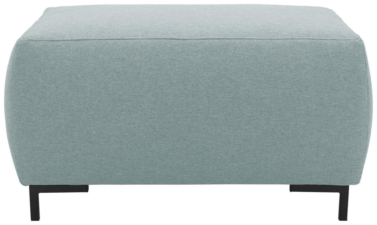HOCKER in Textil Blau  - Blau/Schwarz, Design, Textil/Metall (88/44/68cm) - LOOKS by W.Joop