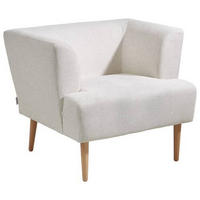 SESSEL Flachgewebe Weiß    - Buchefarben/Weiß, Design, Holz/Textil (85/71/80cm) - Hom`in
