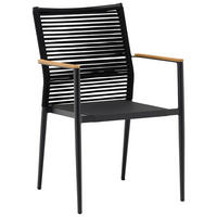 STAPELSESSEL Aluminium Graphitfarben, Dunkelgrau  - Dunkelgrau/Graphitfarben, Design, Holz/Textil (58/90/58cm) - Zebra 