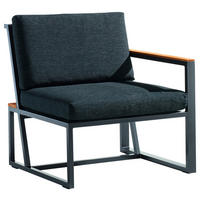 LOUNGEENDTEIL 73/78,5/77 cm Aluminium  - Grau, Basics, Holz/Textil (73/78,5/77cm) - Sieger