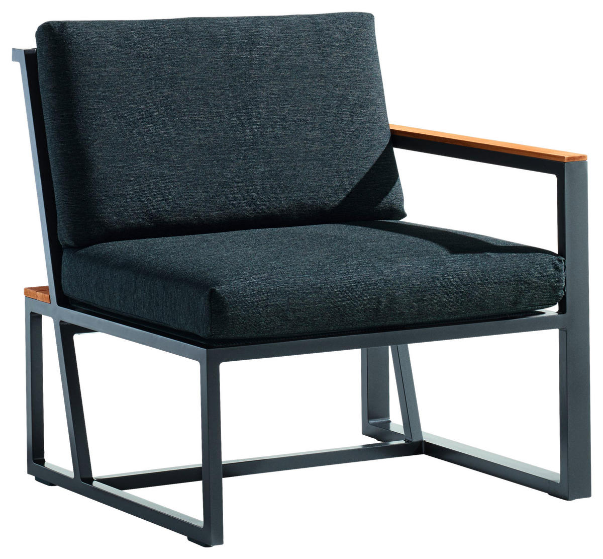 LOUNGEENDTEIL 73/78,5/77 cm Aluminium  - Grau, Basics, Holz/Textil (73/78,5/77cm) - Sieger