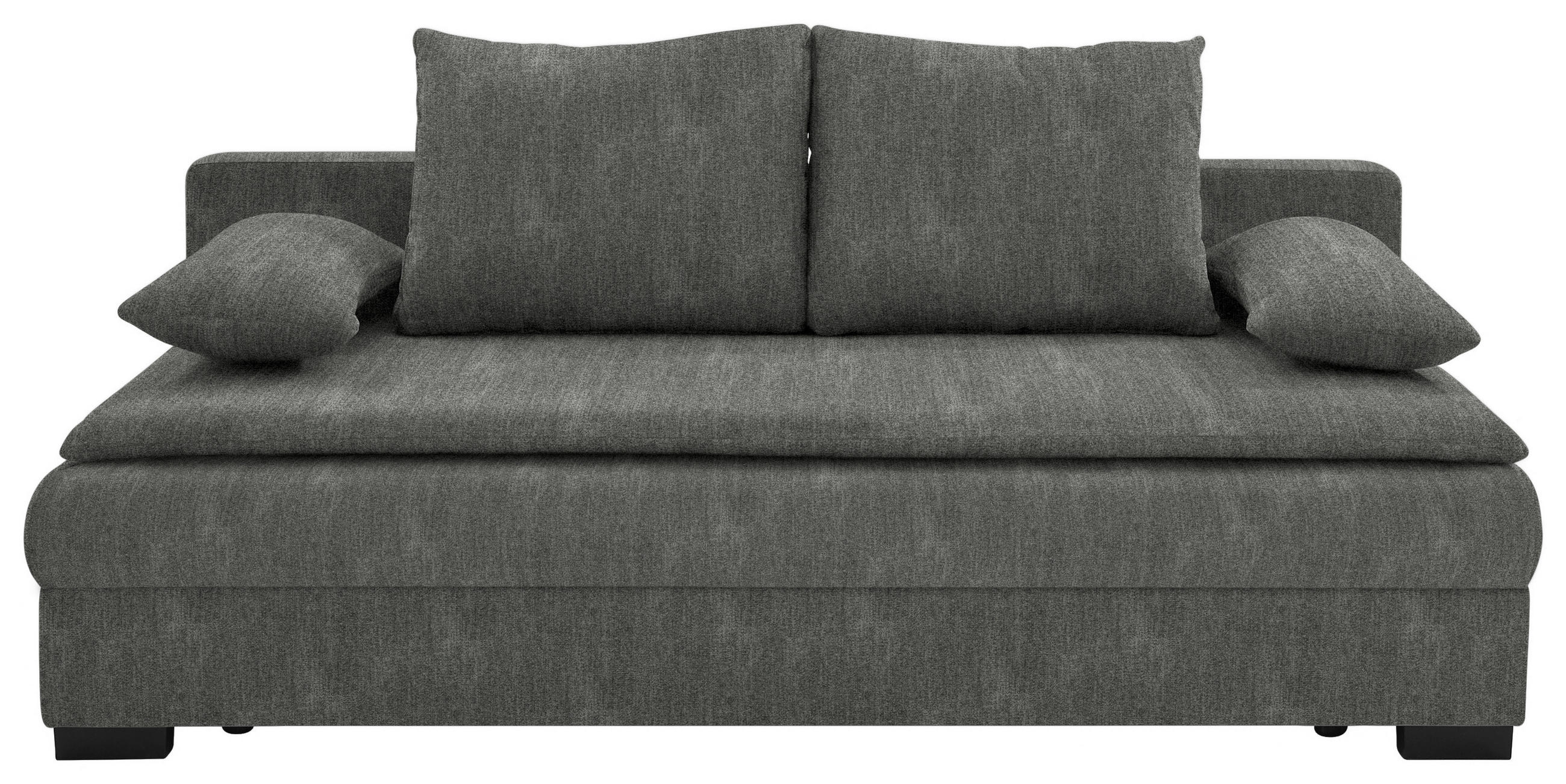 Schlafsofa in Textil Braun, Grau
