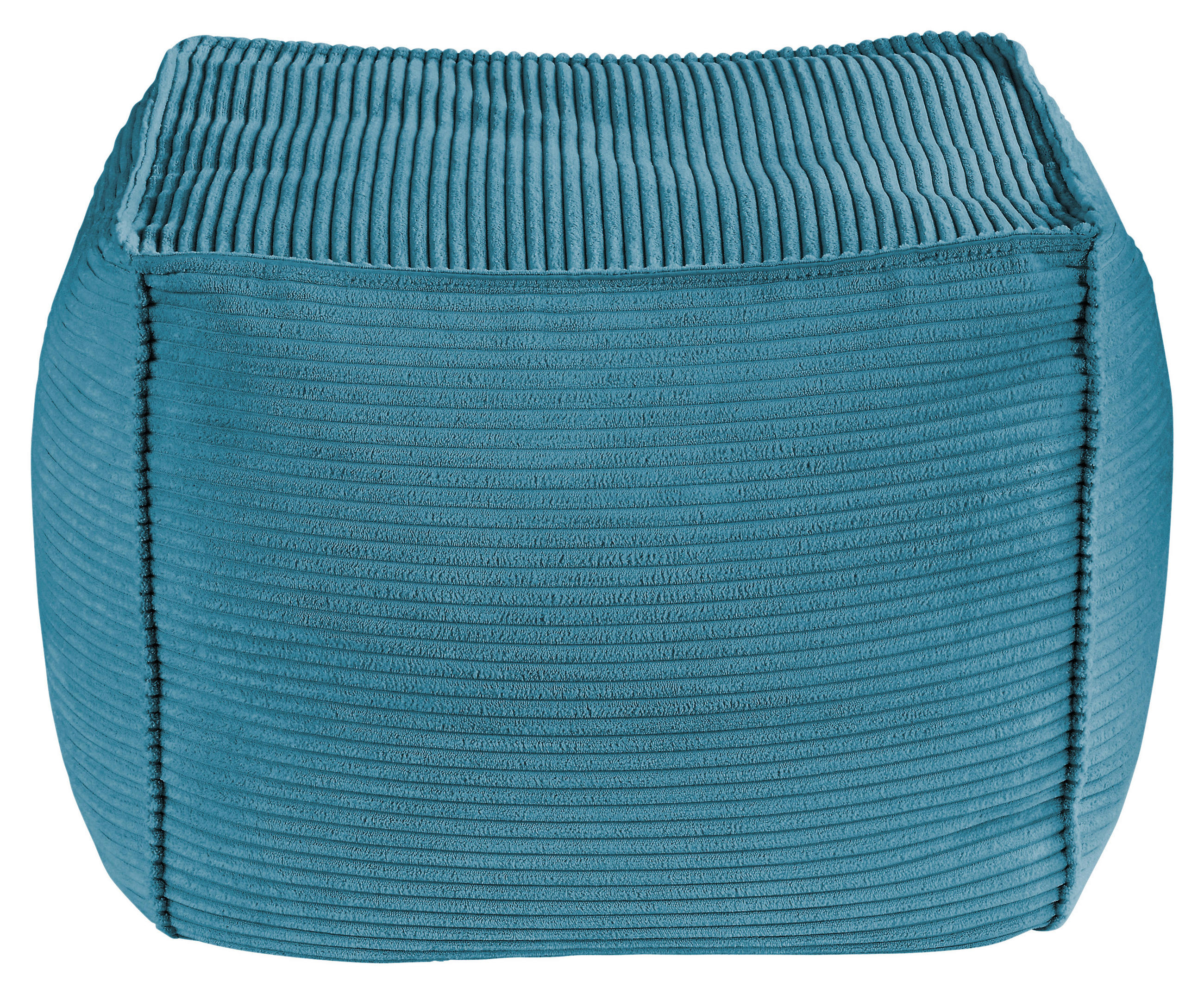POUF Cord 66/40/66 cm  - Petrol, KONVENTIONELL, Textil (66/40/66cm) - Hom`in