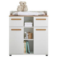 WICKELKOMMODE 89,2/100,2/70 cm  - Eiche Artisan/Weiß, Basics, Holzwerkstoff/Kunststoff (89,2/100,2/70cm) - My Baby Lou