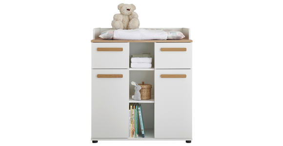 WICKELKOMMODE 89,2/100,2/70 cm  - Eiche Artisan/Weiß, Basics, Holzwerkstoff/Kunststoff (89,2/100,2/70cm) - My Baby Lou