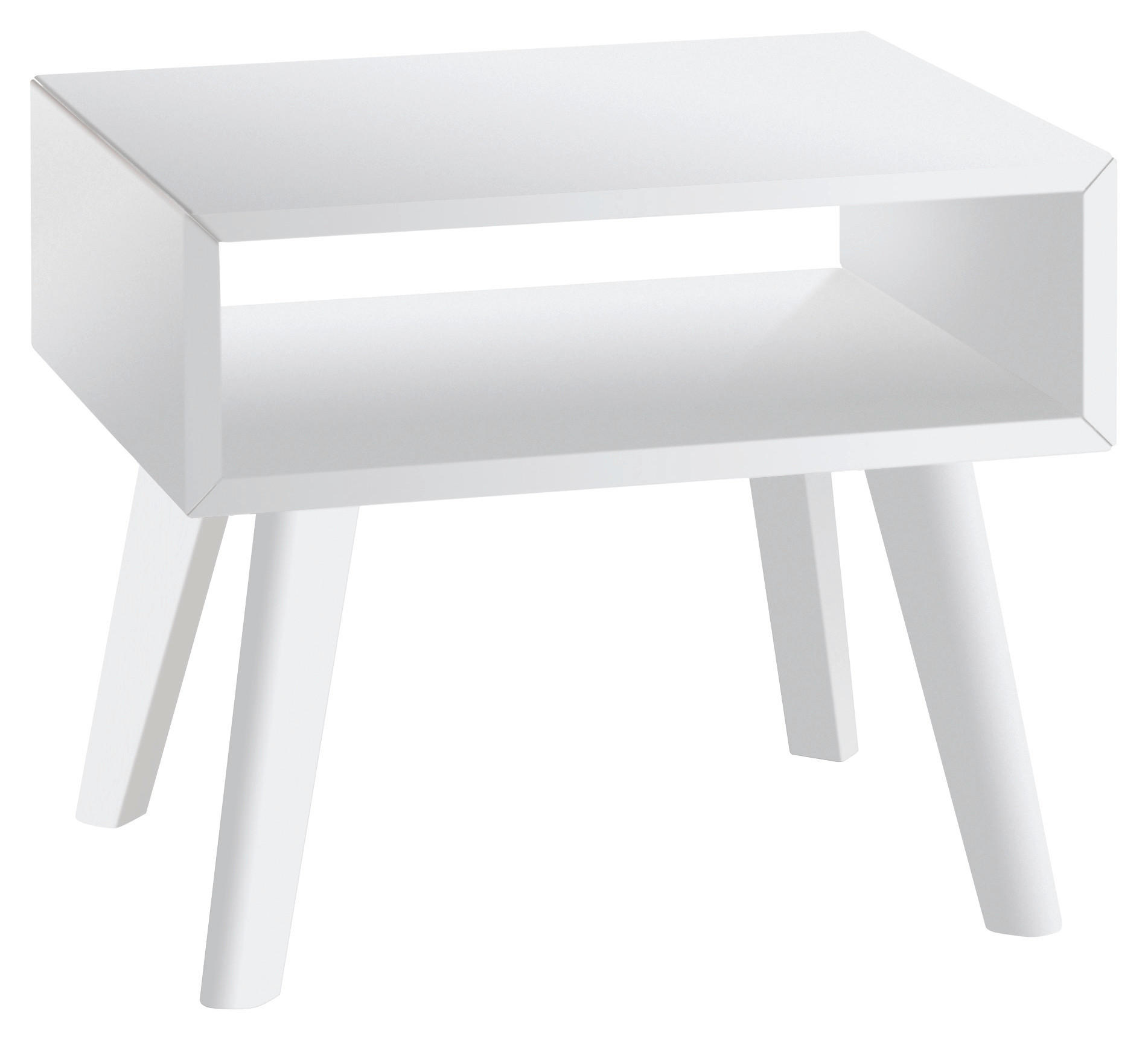 E-shop Hasena NOČNÝ STOLÍK, buk, biela, 50/42/41 cm