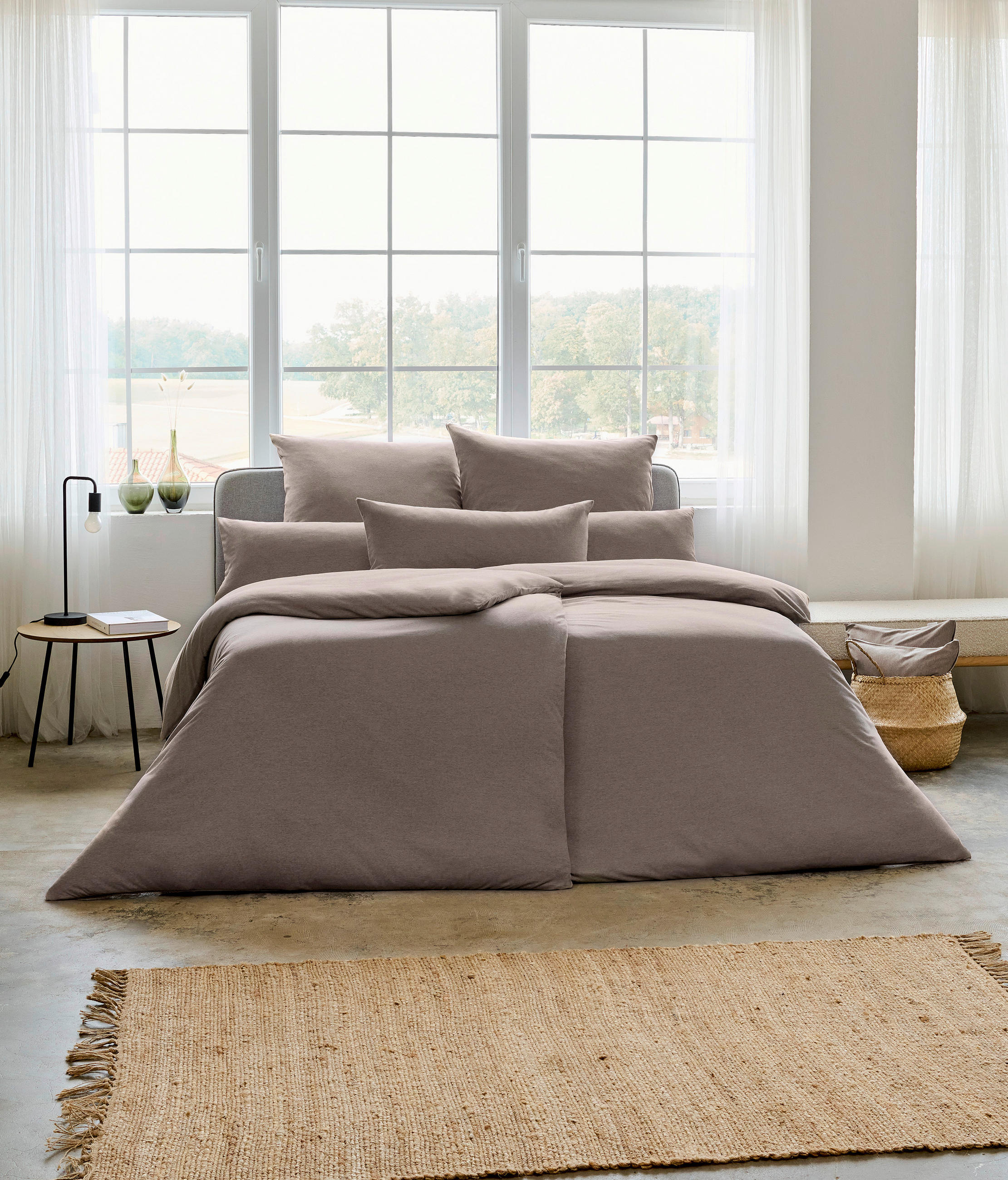 BETTWÄSCHE Atelier Interlock-Jersey 155/200 cm  - Taupe, Design, Textil (155/200cm) - Estella