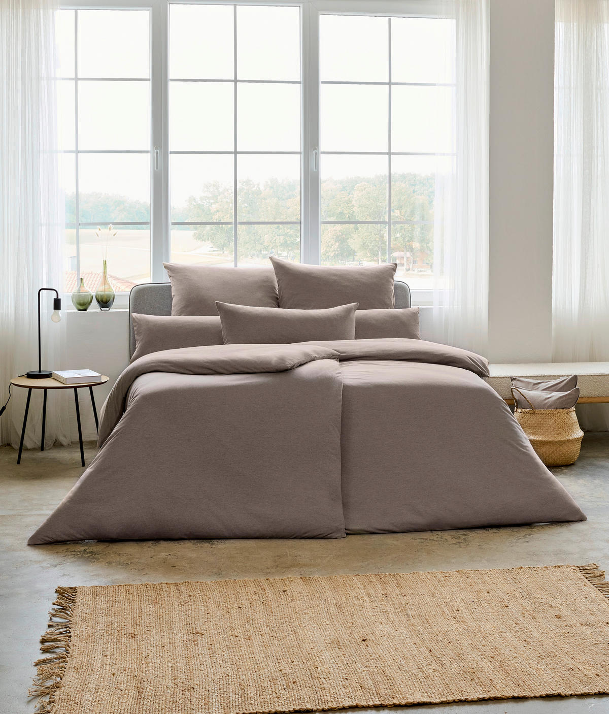 BETTWÄSCHE Atelier Interlock-Jersey 155/200 cm  - Taupe, Design, Textil (155/200cm) - Estella