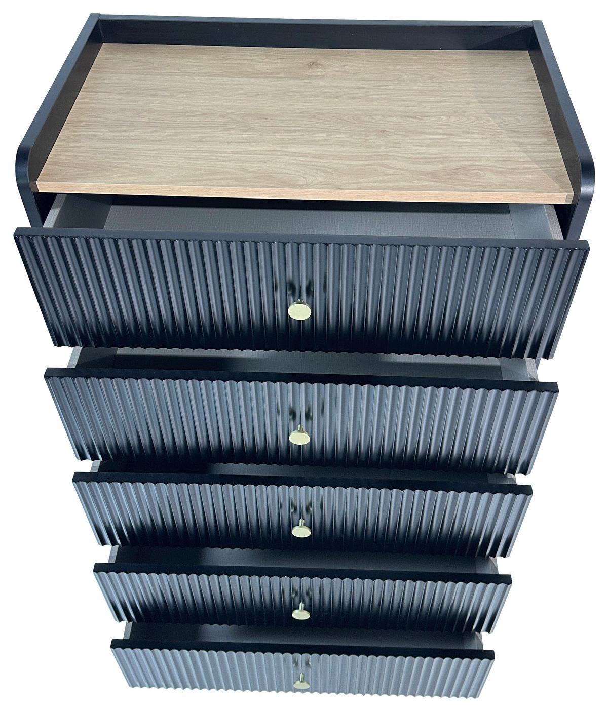 BYRÅ 70/121,6/40 cm  - svart/guldfärgad, Design, metall/trämaterial (70/121,6/40cm) - Xora