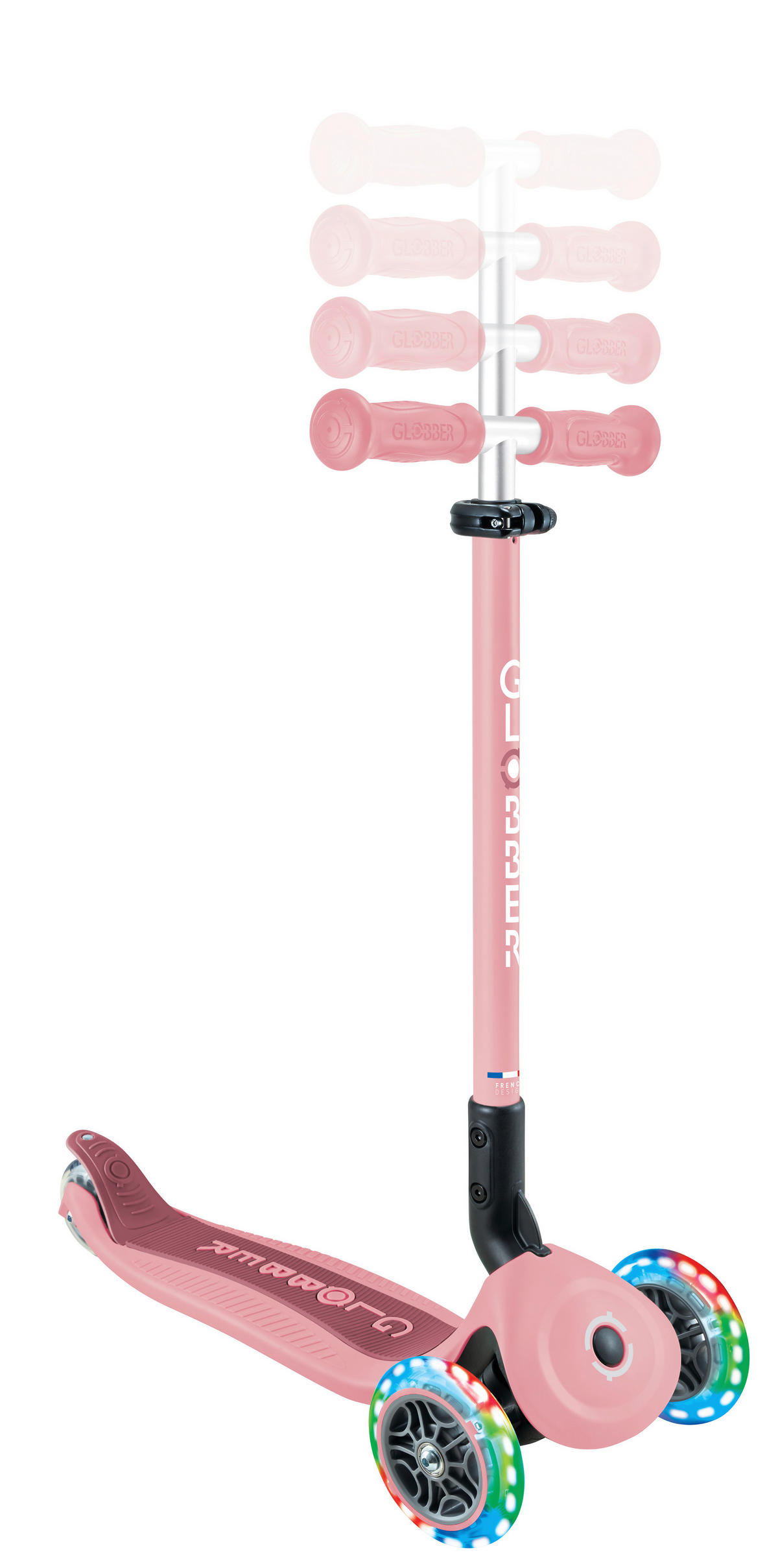 LAUFRAD GO-UP ACTIVE LIGHTS 3IN1  - Pink/Hellrosa, LIFESTYLE, Kunststoff/Metall (67/28/95,5cm) - GLOBBER