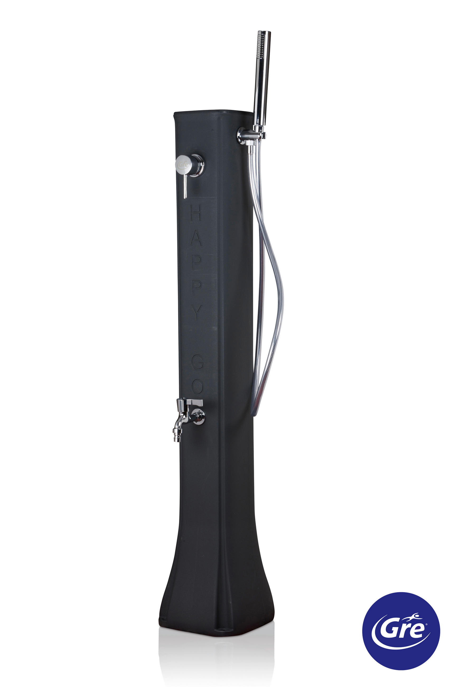 SOLARDUSCHE DSM19  - Dunkelgrau, KONVENTIONELL, Kunststoff (24,5/22/119cm) - Gre