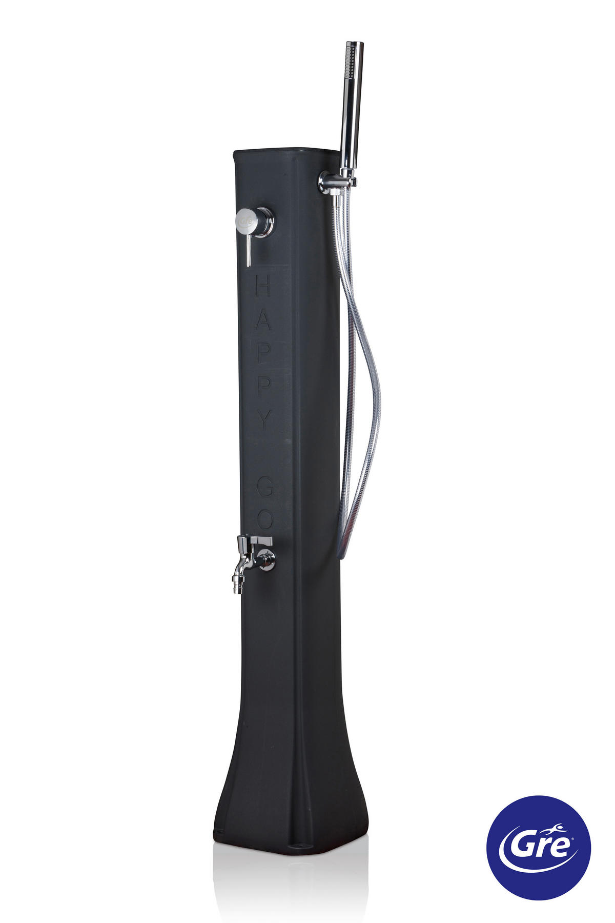 SOLARDUSCHE DSM19  - Dunkelgrau, KONVENTIONELL, Kunststoff (24,5/22/119cm) - Gre