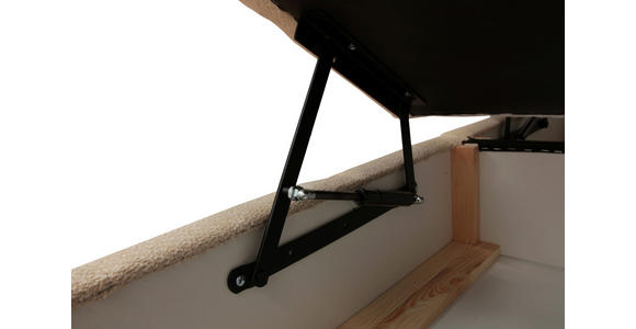 BOXBETT 180/200 cm  in Beige  - Beige/Schwarz, Trend, Textil/Metall (180/200cm) - Esposa