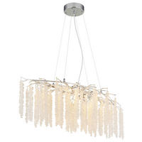 HÄNGELEUCHTE 100/40/120 cm  - Klar/Chromfarben, KONVENTIONELL, Kunststoff/Metall (100/40/120cm) - Globo