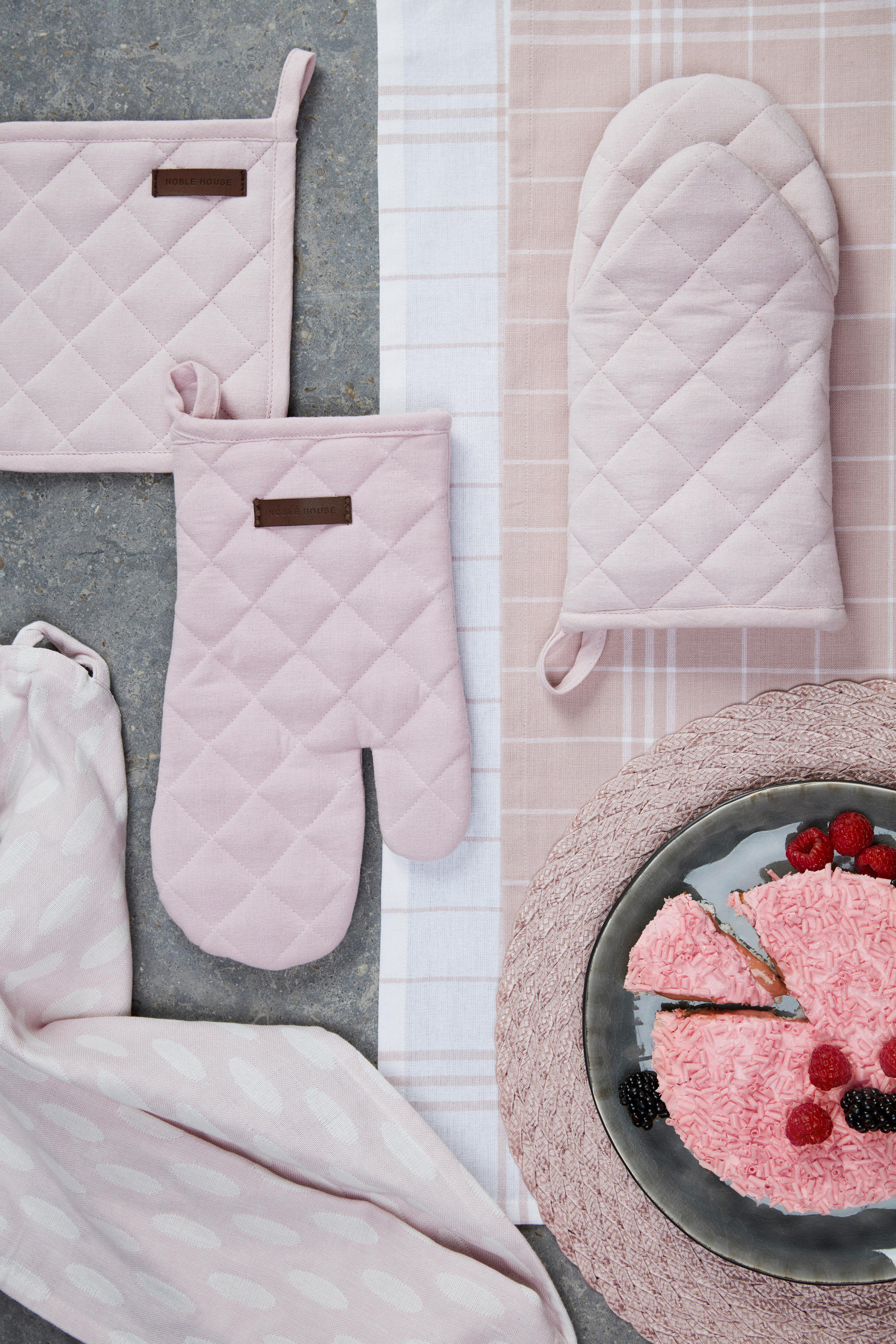 KÖKSHANDDUK SET pink  - pink, Basics, textil (50/70cm) - Best Price