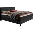 BOXSPRINGBETT 200/220 cm  in Anthrazit  - Anthrazit/Schwarz, KONVENTIONELL, Textil/Metall (200/220cm) - Esposa