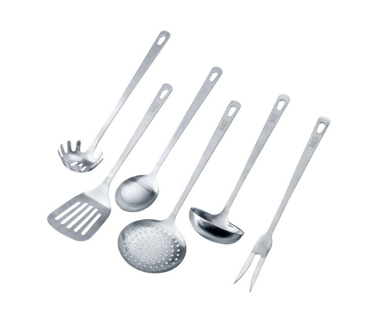 KÜCHENHELFERSET Chefkoch  - Edelstahlfarben, Basics, Metall - Chefkoch+Fackelmann