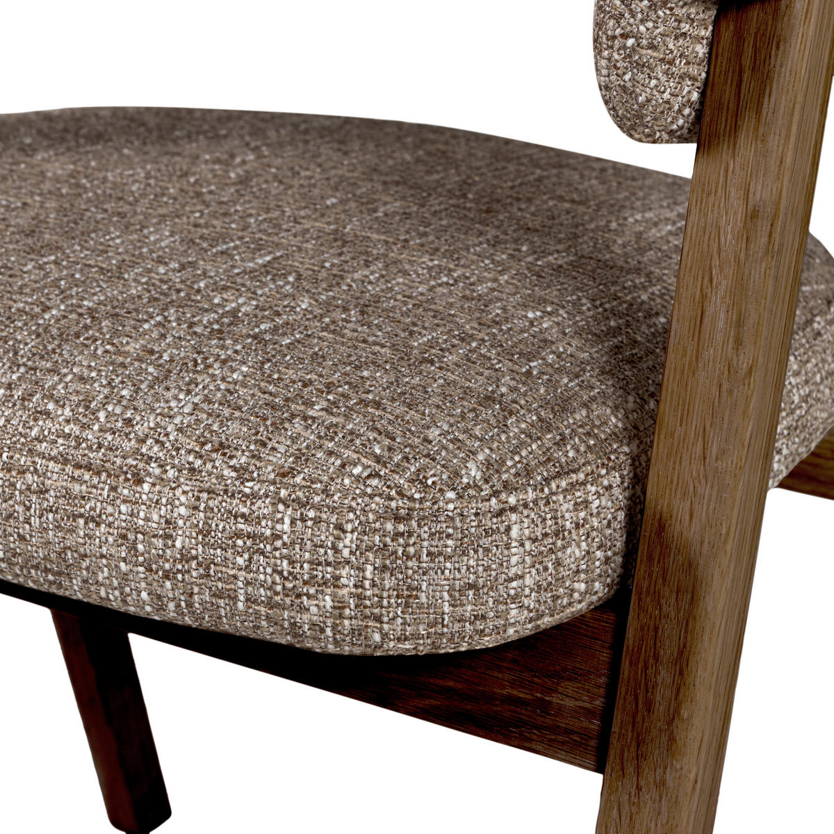 ARMLEHNSTUHL-SET 2 Stück  in Webstoff  - Braun, MODERN, Holz/Textil (60/77/60cm) - Livetastic