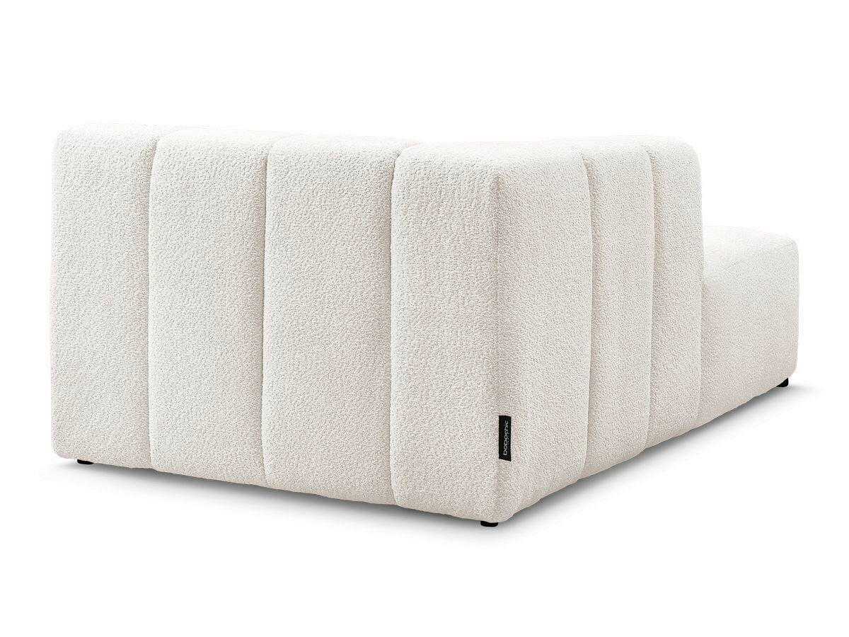 SOFAELEMENT ANNECY Bouclé Weiß  - Schwarz/Weiß, MODERN, Kunststoff/Textil (120/72/170cm)