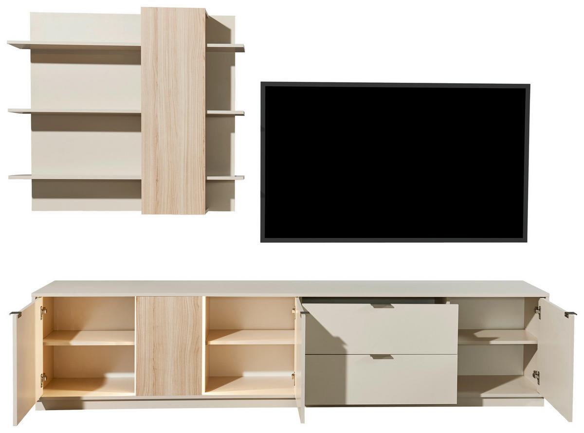 SIDEBOARD  in 193/83/40 cm  - Kaschmir/Silberfarben, Design, Holzwerkstoff/Kunststoff (193/83/40cm) - MID.YOU