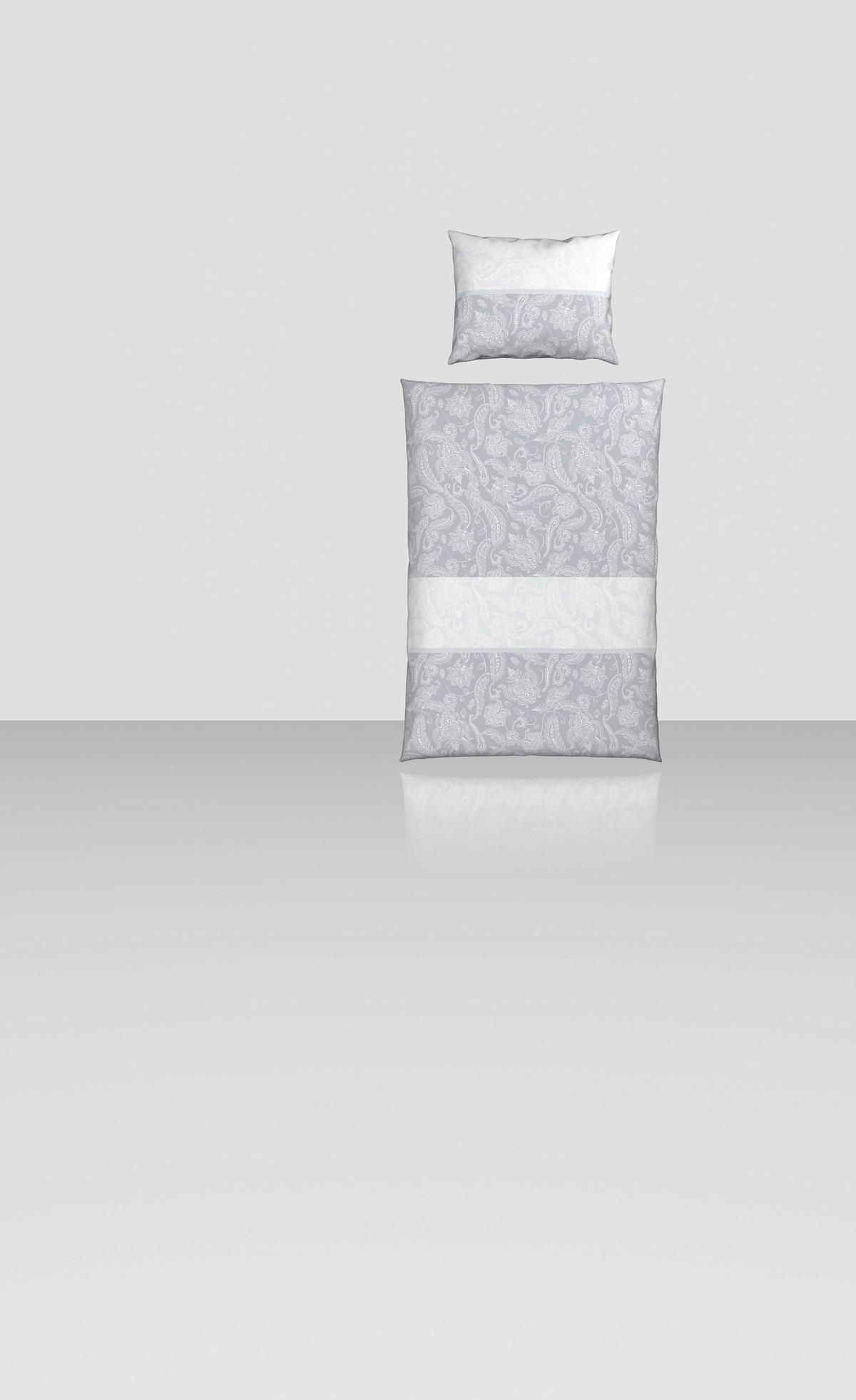 POSTELJINA 140/200 cm saten siva  - siva, tekstil (140/200cm) - Best Price