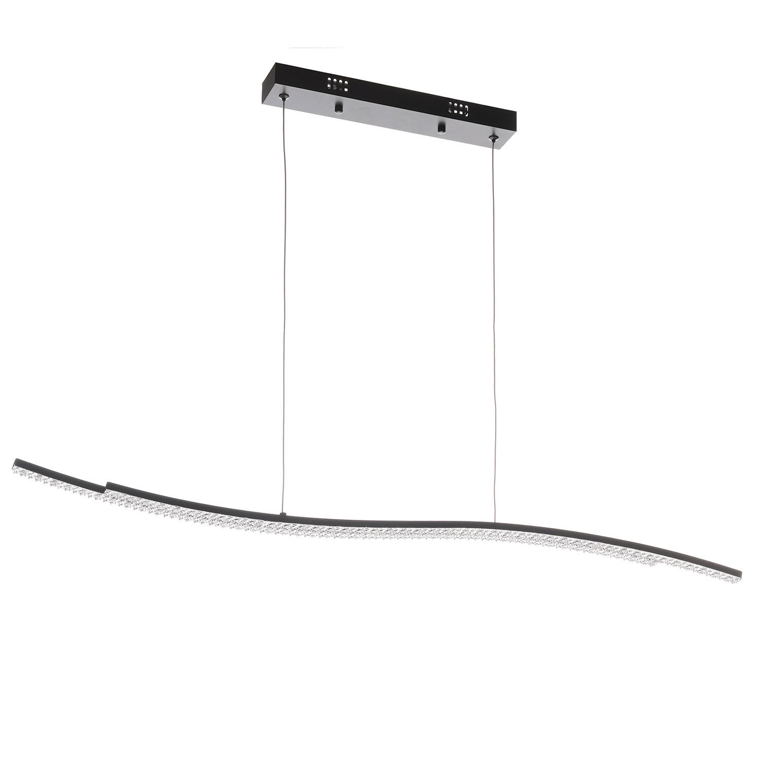 XXXLutz Led-Hängeleuchte 5011 Onda Graphit, Klar 3x110x100 cm