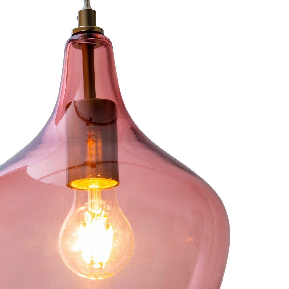 HÄNGELEUCHTE 22/30-150 cm    - Rosa, Design, Glas (22/30-150cm) - Globo