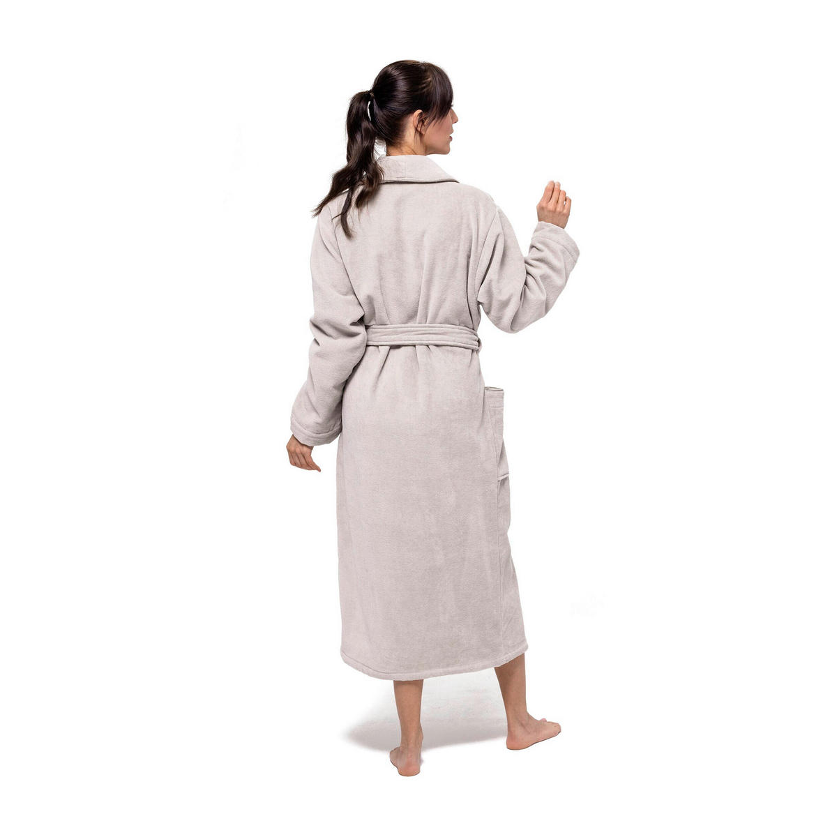 BADEMANTEL XL Unisex  - Silberfarben, Basics, Textil (XLnull) - Moeve