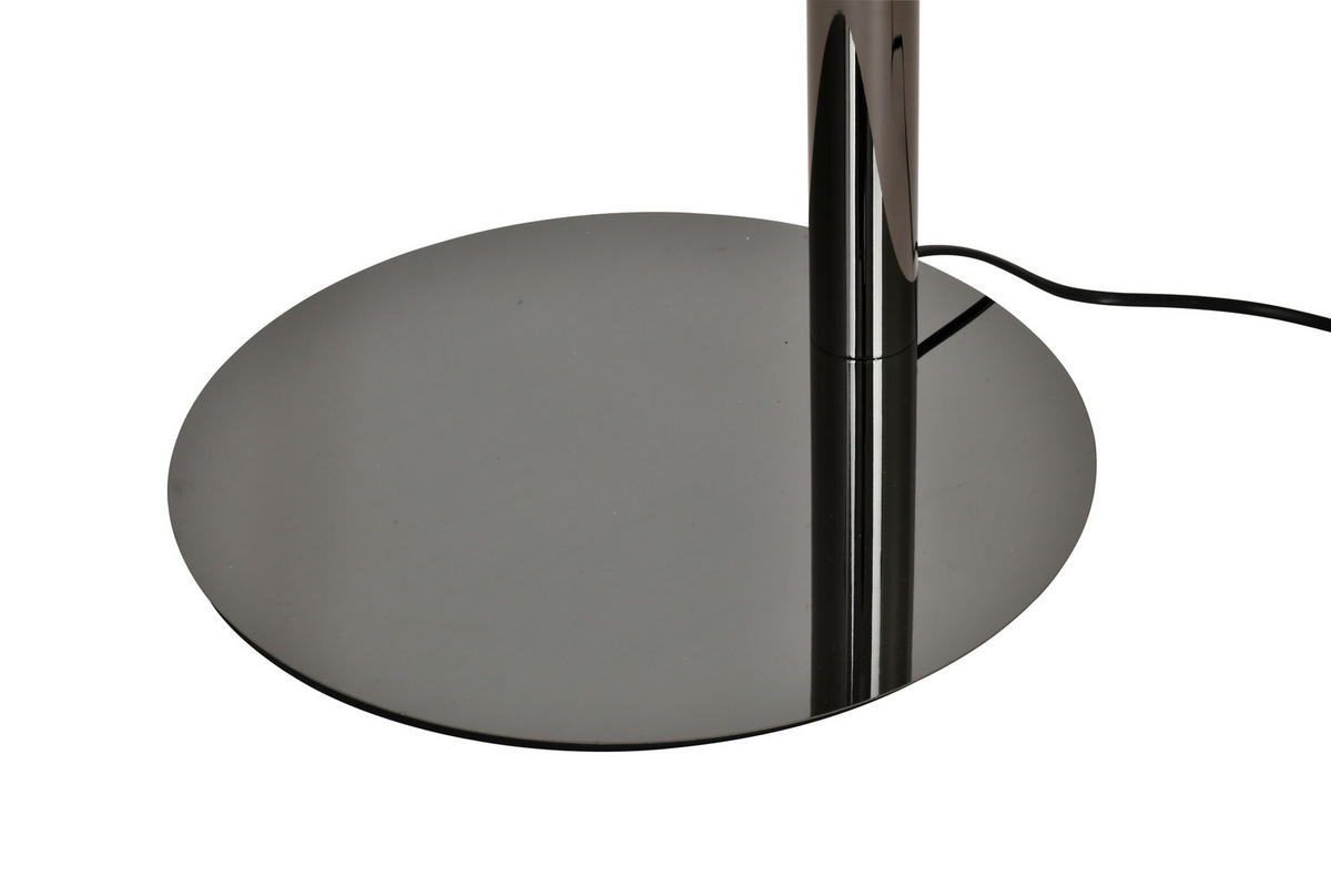 LED-STEHLEUCHTE Biarritz 87,5/162,5/52 cm  - Schwarzchrom, Design, Glas/Kunststoff (87,5/162,5/52cm)