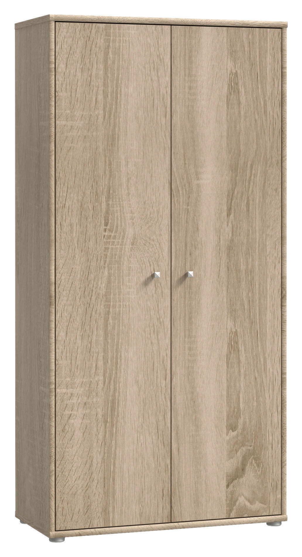 DREHTÜRENSCHRANK 73,7/149,5/34,8 cm,  in Eichefarben, 2-türig  - Eichefarben/Alufarben, Design, Holzwerkstoff/Kunststoff (73,7/149,5/34,8cm)