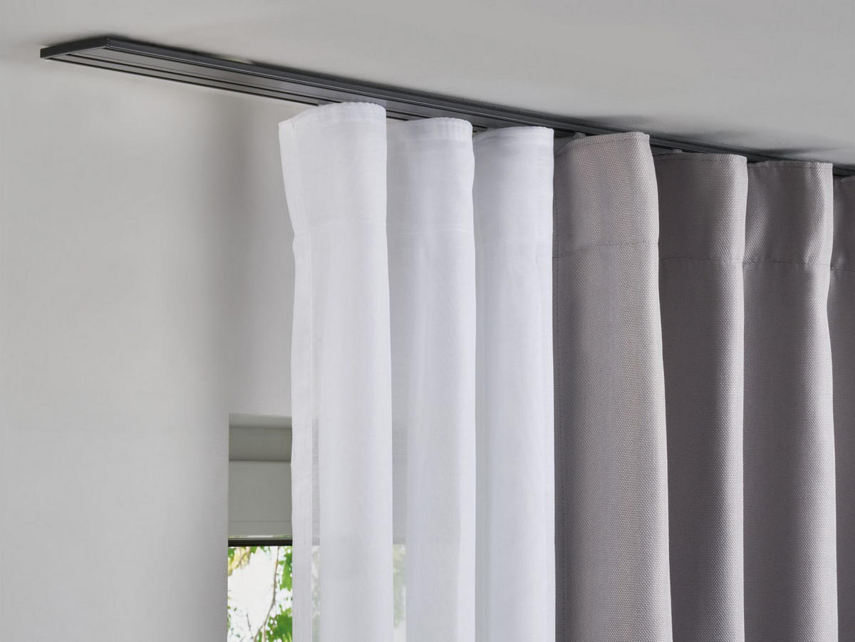 ZÁVĚSOVÁ KOLEJNICE  150 cm - černá, Basics, kov (150cm) - Homeware