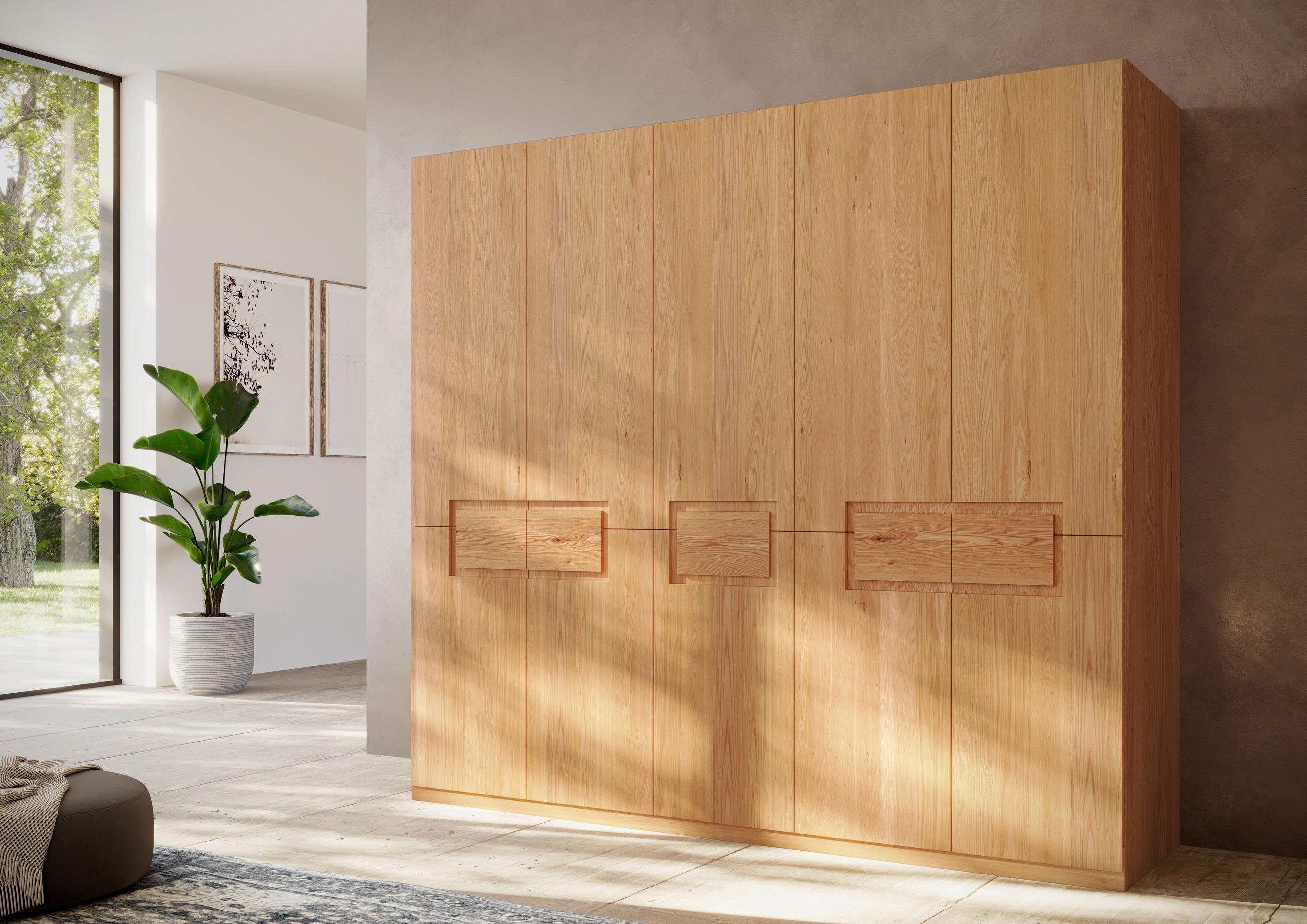 DREHTÜRENSCHRANK  in Buchefarben  - Buchefarben, MODERN, Holz (252/223/62cm) - MID.YOU