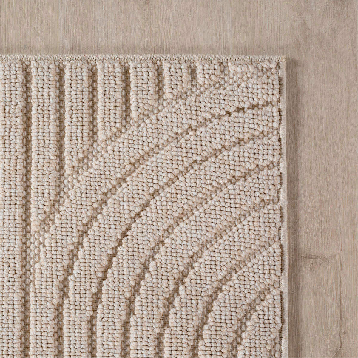 FLACHWEBETEPPICH 60/110 cm HELIX Beige  - Beige, Basics, Kunststoff/Textil (60/110cm) - Novel