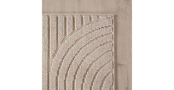 FLACHWEBETEPPICH 80/250 cm HELIX Beige  - Beige, Basics, Kunststoff/Textil (80/250cm) - Novel