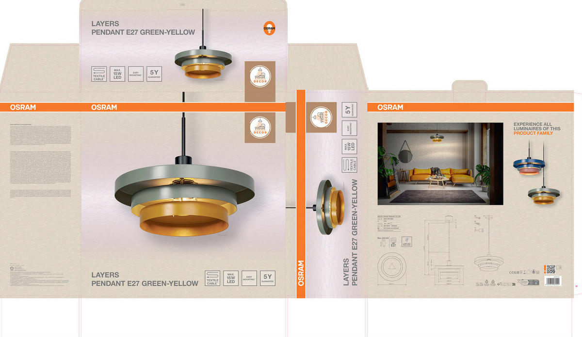 HÄNGELEUCHTE 40/136 cm  - Basics, Metall (40/136cm) - Osram