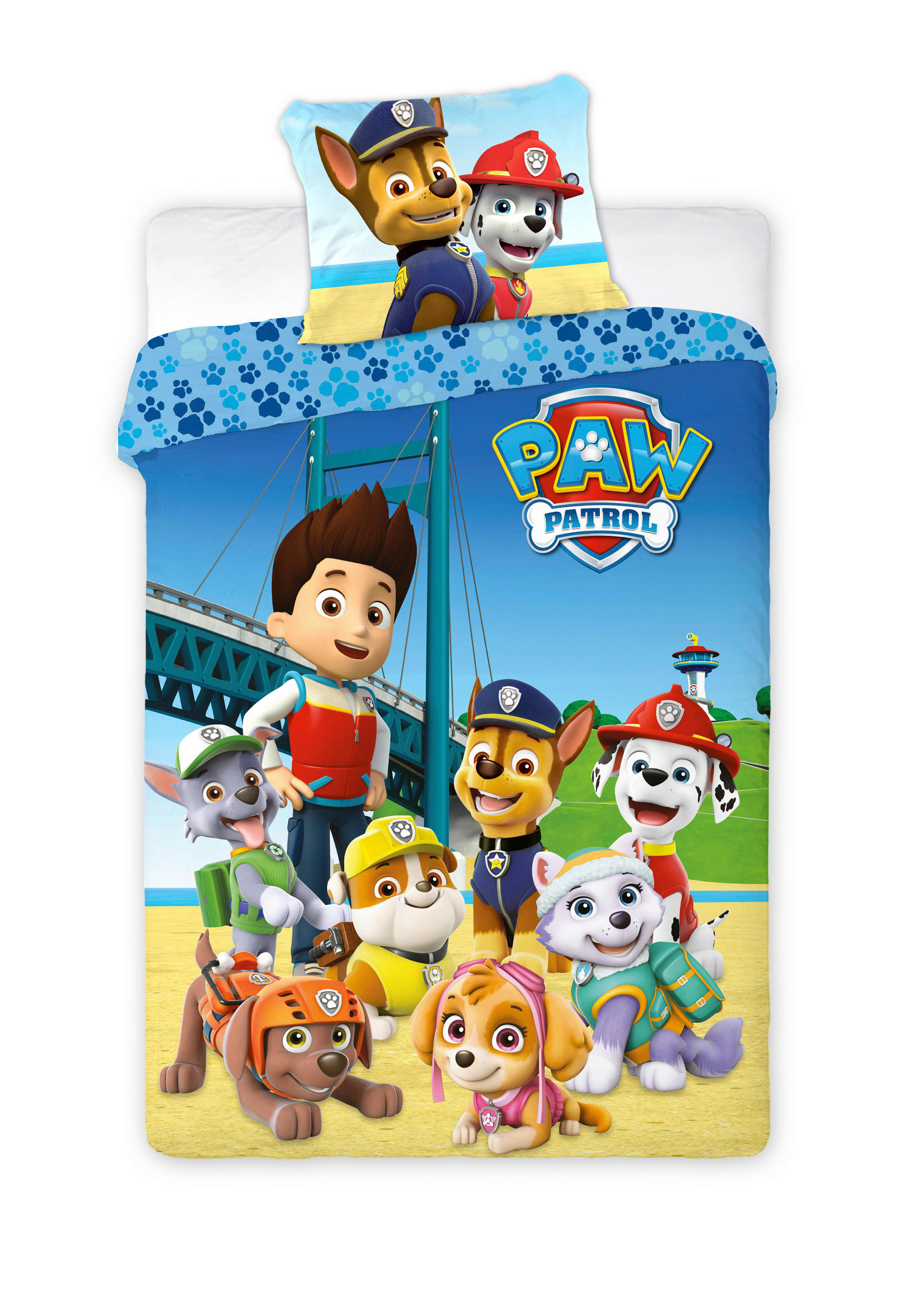 DJEČJA POSTELJINA 140/200 cm   - višebojno, Basics, tekstil (140/200cm) - Paw Patrol