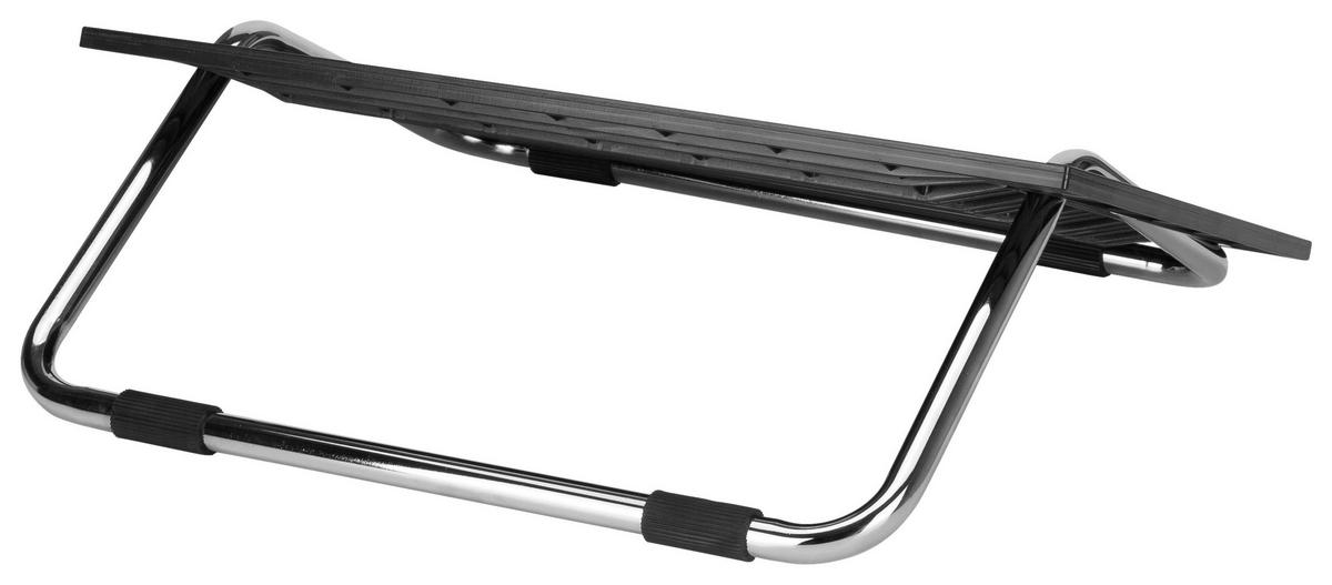FOTSTÖD - kromfärg/svart, Basics, metall/plast (48/15/40cm) - MID.YOU