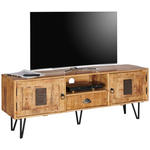 LOWBOARD  in 145/53/40 cm  - Hellbraun/Schwarz, LIFESTYLE, Holz/Metall (145/53/40cm) - Landscape