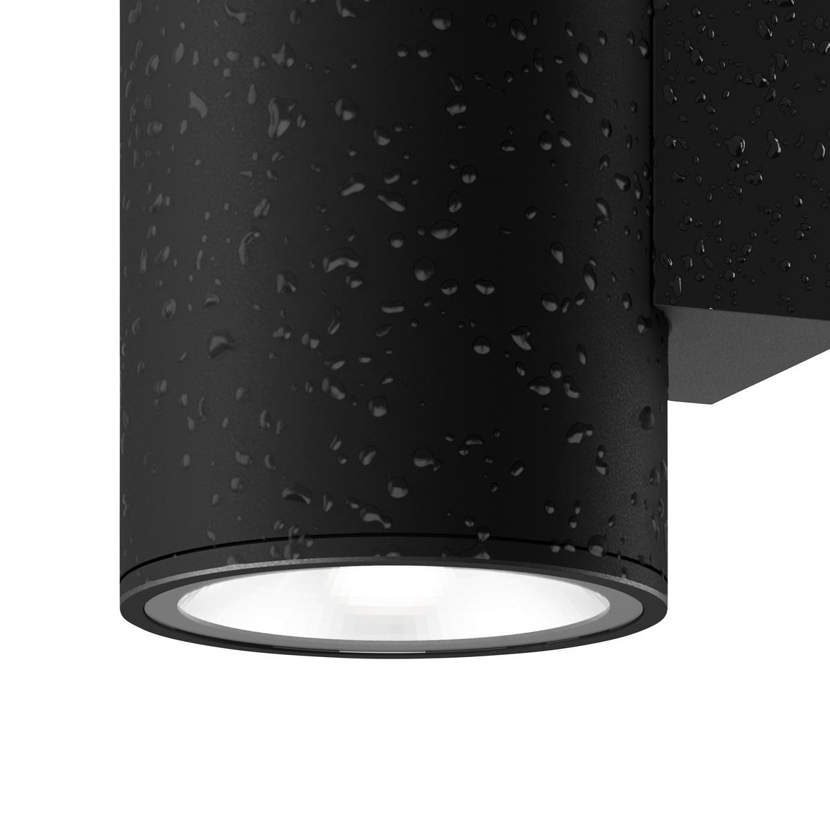 VENKOVNÍ NÁSTĚNNÉ SVÍTIDLO - barvy grafitu, Basics, kov/sklo (11,7/12/9cm)