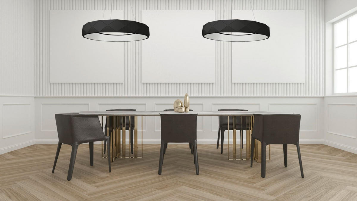 HÄNGELEUCHTE 60/100 cm    - Schwarz, Design, Metall (60/100cm)