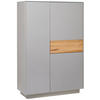 HIGHBOARD Eichefarben, Taupe  101/150/42 cm  - Taupe/Eichefarben, Design, Glas/Holz (101/150/42cm) - Novel