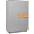 HIGHBOARD Taupe, Eichefarben  101/150/42 cm  - Taupe/Eichefarben, Design, Glas/Holz (101/150/42cm) - Novel