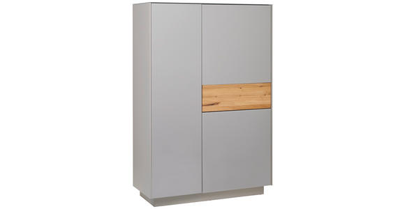 HIGHBOARD Taupe, Eichefarben 101/150/42 cm - Taupe/Eichefarben, Design, Glas/Holz (101/150/42cm) - Novel