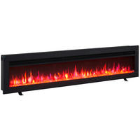 ELEKTRISK KAMIN - svart, Basics, metall (152/33/11cm)