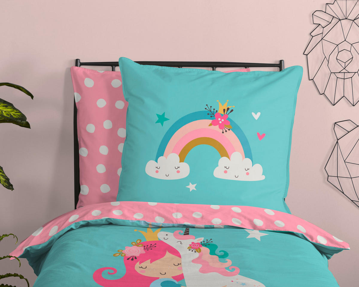 JUGENDBETTWÄSCHE Heaven Renforcé 135/200 cm  - Multicolor, Design, Textil (135/200cm)