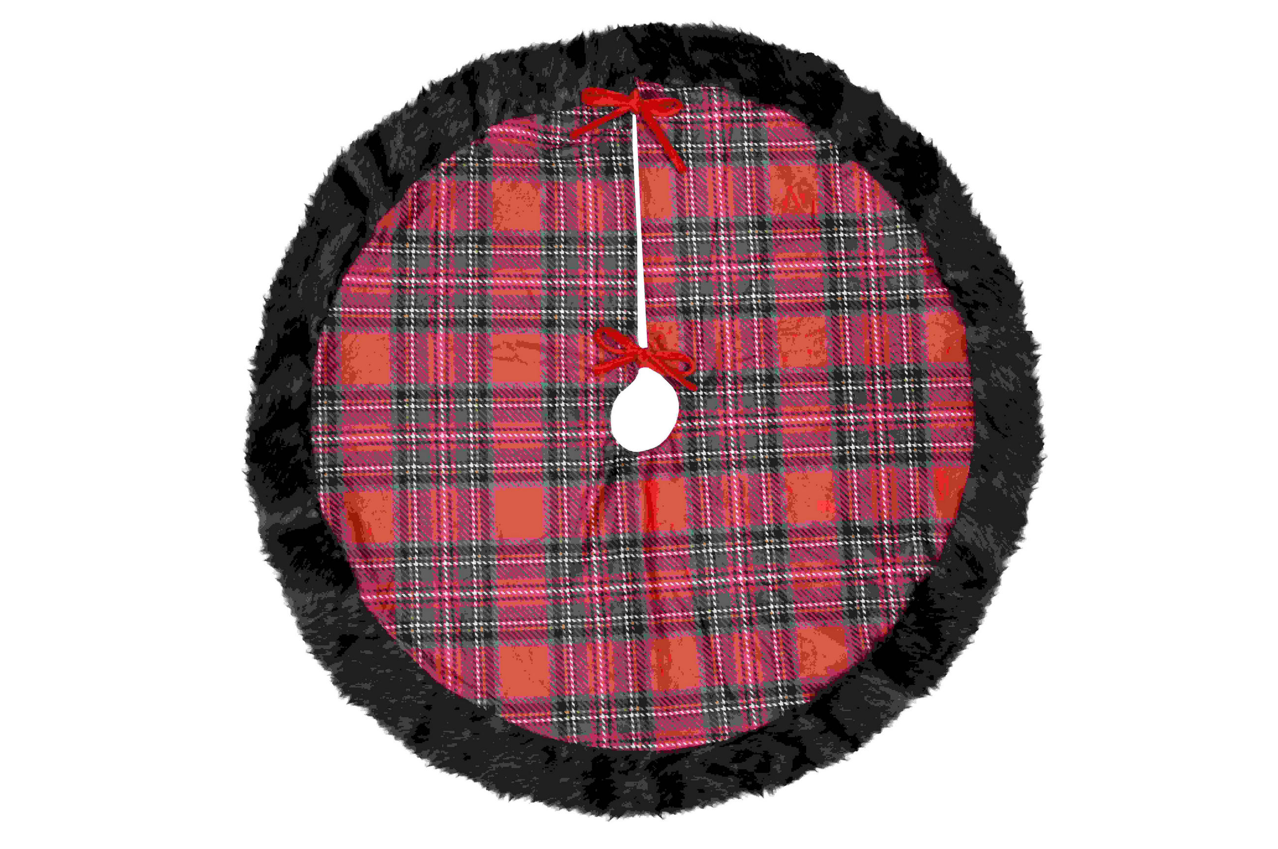 PODLOGA ZA BOŽIČNO JELKO - rdeča/zelena, Konvencionalno, tekstil (90cm) - X-Mas