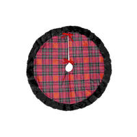 PODLOGA ZA BOŽIČNO JELKO - rdeča/zelena, Konvencionalno, tekstil (90cm) - X-Mas