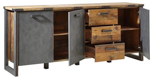 SIDEBOARD 207/88/42 cm - Anthrazit/Grau, KONVENTIONELL, Holzwerkstoff/Kunststoff (207/88/42cm) - Hom`in