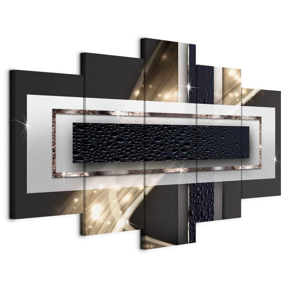 KEILRAHMENBILD Abstraktes 200/100/1.2 cm  - Goldfarben/Schwarz, Basics, Holzwerkstoff/Textil (200/100/1.2cm) - artgeist