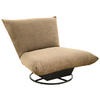 RELAXSESSEL Bouclé    - Hellbraun/Schwarz, Design, Textil/Metall (100/78/96cm) - Livetastic